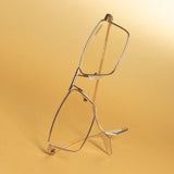 Rebel Gold Transparent Rectangle Sunglasses