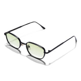Regal Black Green Gradient Oval Sunglasses