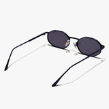 Opulent Full Black Hexagon Sunglasses