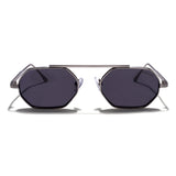 Hexa Silver Black Hexagon Sunglasses