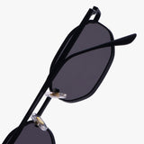 Opulent Full Black Hexagon Sunglasses