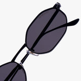 Opulent Full Black Hexagon Sunglasses