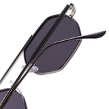 Hexa Silver Black Hexagon Sunglasses