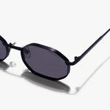 Opulent Full Black Hexagon Sunglasses