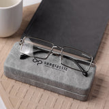 Walker Silver Clear Rectangle Sunglasses