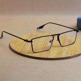 Rebel Black Clear Rectangle Sunglasses
