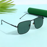 The Godfather Black Green Square Sunglasses