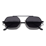 Hexa Full Black Hexagon Sunglasses