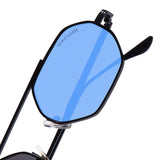 Hexa Black Blue Hexagon Sunglasses