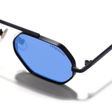 Hexa Black Blue Hexagon Sunglasses