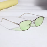 Andreas Silver Neon Edition Trapezoid Sunglasses