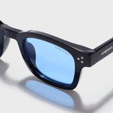 Ares Black Blue Square Sunglasses