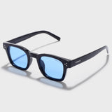 Ares Black Blue Square Sunglasses