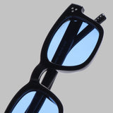 Ares Black Blue Square Sunglasses
