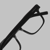 Ares Black Clear Square Sunglasses