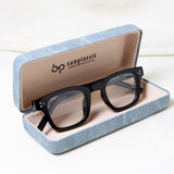 Ares Black Clear Square Sunglasses