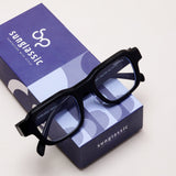 Walter Black Clear Square Sunglasses
