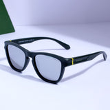 Breeze Green Silver Mercury Polarized Round TR90 Sunglasses