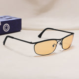 Champion Black Orange Rectangle Sunglasses for Men | UV400