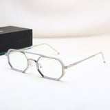 Commando V1 Rectangle Silver Clear Sunglasses