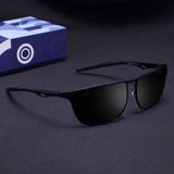 Drifter Black Polarized Rectangle Sunglasses