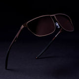 Drifter Brown Polarized Rectangle Sunglasses