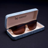Drifter Brown Polarized Rectangle Sunglasses