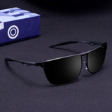 Drifter Grey Black Polarized Rectangle Sunglasses