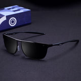 Drifter Grey Black Polarized Rectangle Sunglasses