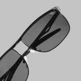 Drifter Grey Black Polarized Rectangle Sunglasses