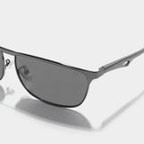 Drifter Grey Black Polarized Rectangle Sunglasses
