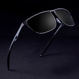 Drifter Grey Black Polarized Rectangle Sunglasses
