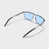 Drifter Grey Blue Polarized Rectangle Sunglasses