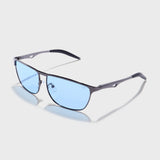 Drifter Grey Blue Polarized Rectangle Sunglasses