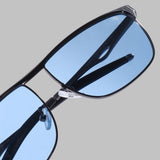 Drifter Grey Blue Polarized Rectangle Sunglasses