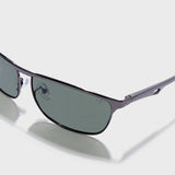 Drifter Grey Green Polarized Rectangle Sunglasses