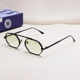 Hexa Black Green Gradient Hexagon Sunglasses
