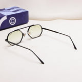 Hexa Black Green Gradient Hexagon Sunglasses