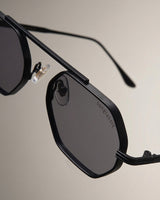 Hexa Full Black Hexagon Sunglasses