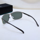 Radiant Gray Green Polarized Rectangle Sunglasses