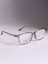 Sleek Grey Rectangle Frame Eyeglasses for Men and Women (SG-12991)