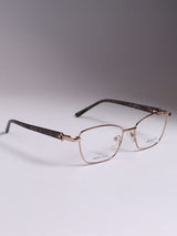 Sleek Gold Rectangle Frame Eyeglasses for Men and Women (SG-90035)