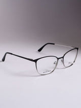 Sleek Gun Black Rectangle Frame Eyeglasses for Men and Women (SG-9199)