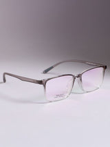 Sleek Grey Clear Rectangle Frame Eyeglasses for Men and Women (SG-12455)