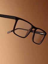 Sleek Black Rectangle Frame Eyeglasses for Men and Women (SG-97229)