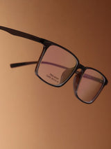 Sleek Grey Rectangle Frame Eyeglasses for Men and Women (SG-12455)