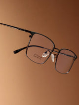 Sleek Gun Black Rectangle Frame Eyeglasses for Men and Women (SG-32028)