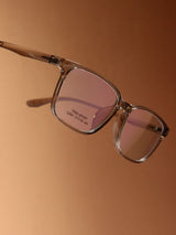 Sleek Grey Rectangle Frame Eyeglasses for Men and Women (SG-12991)