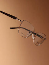 Sleek Gold Rectangle Frame Eyeglasses for Men and Women (SG-90035)