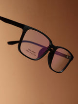 Sleek Black Rectangle Frame Eyeglasses for Men and Women (SG-12991)